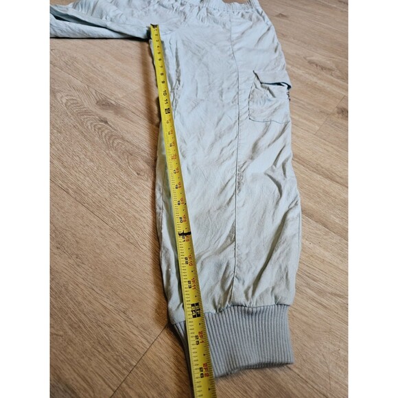 Alice + Olivia Size Small Blue Linen Viscose High Waisted Cargo Jogger Pants - Picture 5 of 8